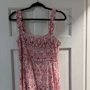 Zara Pink Patterned Maxi Dress